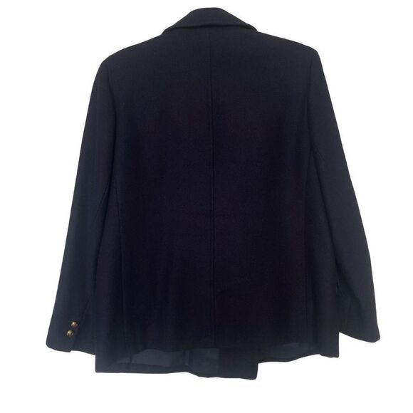 Vintage JAEGER Wool Double Breasted Blazer in Navy Blue - Picture 4 of 11